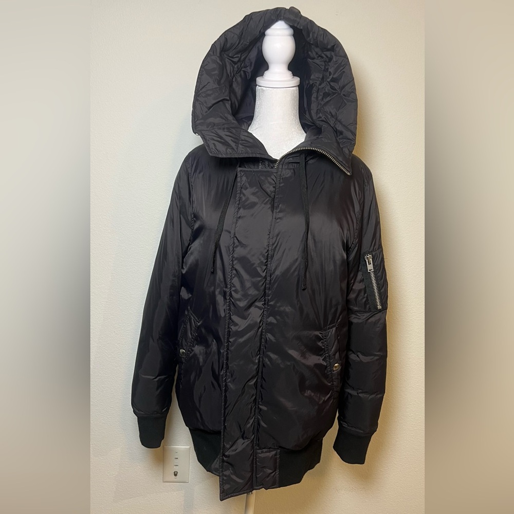 IRO Black GYGY duck down Puffer Jacket with Hood $1000